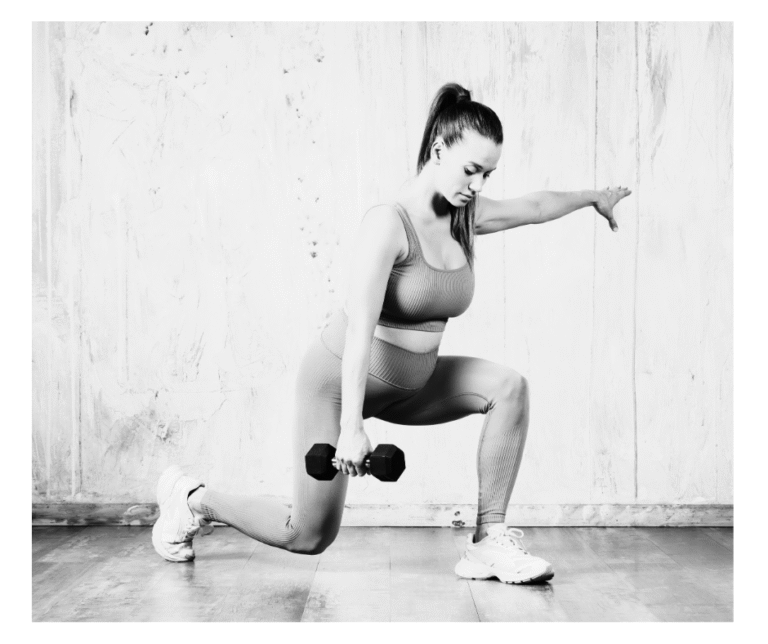 Pregnant woman working out